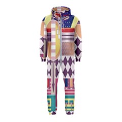 Abstract Shape Color Gradient Hooded Jumpsuit (kids) by Semog4