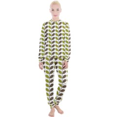 Leaf Plant Pattern Seamless Women s Lounge Set by Semog4