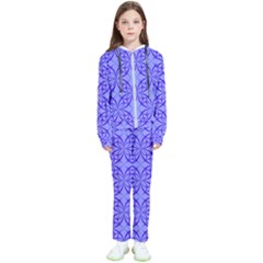 Decor Pattern Blue Curved Line Kids  Tracksuit by Semog4