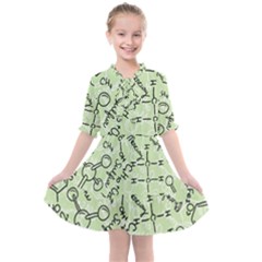 Multicolored Chemical Bond Illustration Chemistry Formula Science Kids  All Frills Chiffon Dress by Salman4z