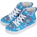 Blue Stitch Aesthetic Kids  Hi-Top Skate Sneakers View2