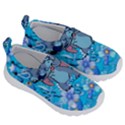 Blue Stitch Aesthetic Kids  Velcro No Lace Shoes View3