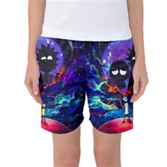 Rick And Morty In Outer Space Women s Basketball Shorts by Salman4z