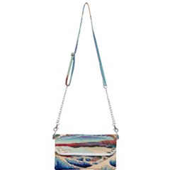 Wave Japanese Mount Fuji Woodblock Print Ocean Mini Crossbody Handbag