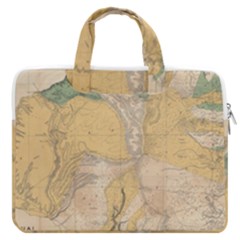 Vintage World Map Physical Geography Macbook Pro 13  Double Pocket Laptop Bag by Sudheng