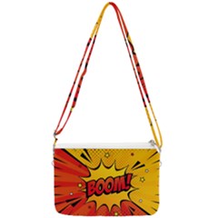 Explosion Boom Pop Art Style Double Gusset Crossbody Bag by Sudheng