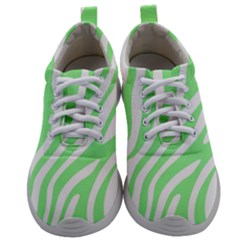 Green Zebra Vibes Animal Print  Mens Athletic Shoes by ConteMonfrey