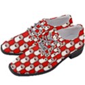 Red And White cat Paws Women Heeled Oxford Shoes View2