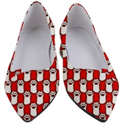 Red And White Cat Paws Women s Block Heels  by ConteMonfrey