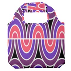 Pink, Blue, Black, Purple Tones Pop Art  Premium Foldable Grocery Recycle Bag by ConteMonfrey