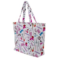 Manicure Nail Zip Up Canvas Bag by SychEva