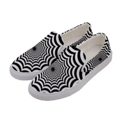 Spider Web Hypnotic Women s Canvas Slip Ons by Amaryn4rt