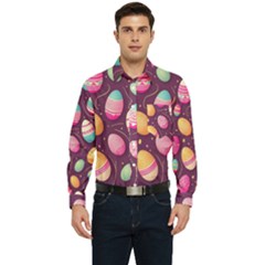 Easter Eggs Egg Men s Long Sleeve Pocket Shirt  by Ravend