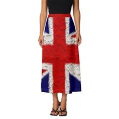 Union Jack Flag National Country Classic Midi Chiffon Skirt by Celenk