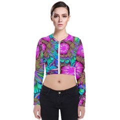 Abstract Art Psychedelic Experimental Long Sleeve Zip Up Bomber Jacket by Uceng