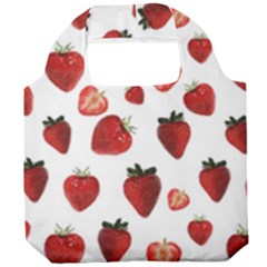 Strawberry Watercolor Foldable Grocery Recycle Bag by SychEva