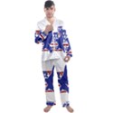 Usa Flag Eagle Symbol American Bald Eagle Country Men s Long Sleeve Satin Pajamas Set View1