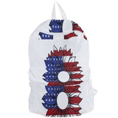 Us Flag Flower Sunshine Flag America Usa Foldable Lightweight Backpack by Wegoenart