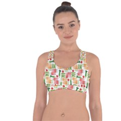 Vegetables Cross String Back Sports Bra by SychEva