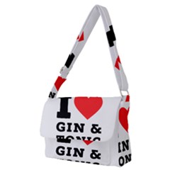 I Love Gin And Tonic Full Print Messenger Bag (m) by ilovewhateva