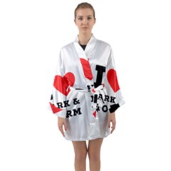 I Love Dark And Storm Long Sleeve Satin Kimono by ilovewhateva