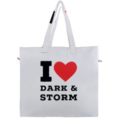 I Love Dark And Storm Canvas Travel Bag by ilovewhateva