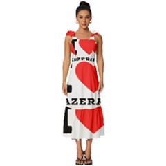 I Love Sazerac Tie-strap Tiered Midi Chiffon Dress by ilovewhateva