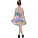 Vacation Island Sunset Sunrise Kids  Shoulder Cutout Chiffon Dress View2