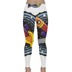 Rocket Space Clipart Illustrator Classic Yoga Leggings by Salman4z