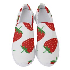 Seamless Pattern Fresh Strawberry Women s Slip On Sneakers by Salman4z