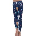 Cute Astronaut Cat With Star Galaxy Elements Seamless Pattern Kids  Lightweight Velour Classic Yoga Leggings View4