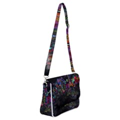 Grunge Paint Splatter Splash Ink Shoulder Bag With Back Zipper by Salman4z