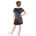 Grunge Paint Splatter Splash Ink Kids  Short Sleeve Velvet Dress View2