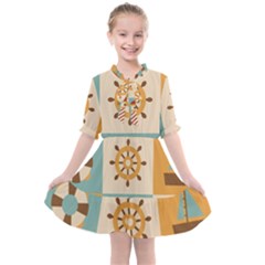 Nautical Elements Collection Kids  All Frills Chiffon Dress by Salman4z