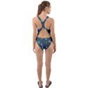 Bons Foot Prints Pattern Background Cut-Out Back One Piece Swimsuit View2