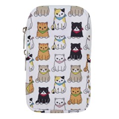 Cat Kitten Seamless Pattern Waist Pouch (large) by Salman4z