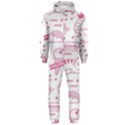 Cute-girly-seamless-pattern Hooded Jumpsuit (Men) View1