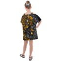 Yin-yang-owl-doodle-ornament-illustration Kids  One Piece Chiffon Dress View2