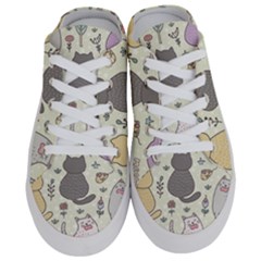 Funny Cartoon Cats Seamless Pattern Half Slippers by Salman4z