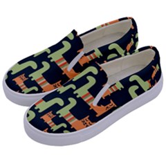 Seamless-pattern-with-cats Kids  Canvas Slip Ons by Salman4z