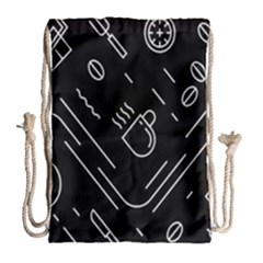 Coffee-background Drawstring Bag (large) by Salman4z