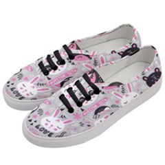 Big-set-with-cute-cartoon-animals-bear-panda-bunny-penguin-cat-fox Women s Classic Low Top Sneakers by Salman4z