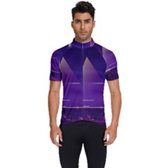 Egyptian-pyramids-night-landscape-cartoon Men s Short Sleeve Cycling Jersey by Salman4z