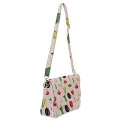 Vegetables Shoulder Bag With Back Zipper by SychEva