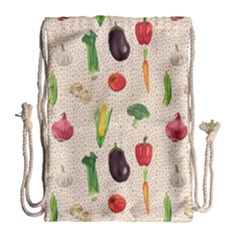 Vegetables Drawstring Bag (large) by SychEva