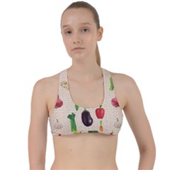 Vegetables Criss Cross Racerback Sports Bra by SychEva