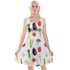 Vegetable Reversible Velvet Sleeveless Dress by SychEva