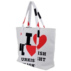 I Love Turkish Delight Zip Up Canvas Bag by ilovewhateva