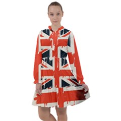 Union Jack England Uk United Kingdom London All Frills Chiffon Dress by Ravend