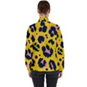 Leopard-print-seamless-pattern Women s High Neck Windbreaker View2